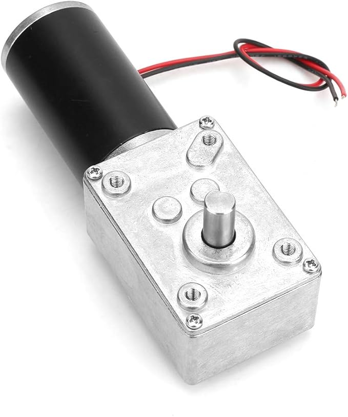 Reversible Gear Motor, 24V 8mm Shaft Gear Motor High Torsion Speed Reduce Electric Motor for Curtain Machine Advertising Equipment Window Opener Smart Device (10RPM)