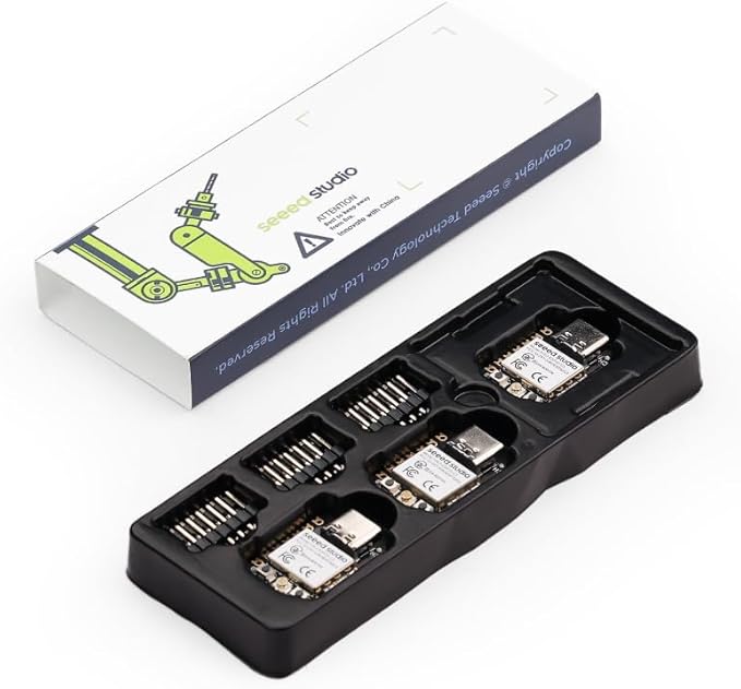 XIAO ESP32C3 3PCS Pack - RISC-V Tiny MCU Board with Wi-Fi and Bluetooth5.0, Battery Charge Supported, Power Efficiency and Rich Interface