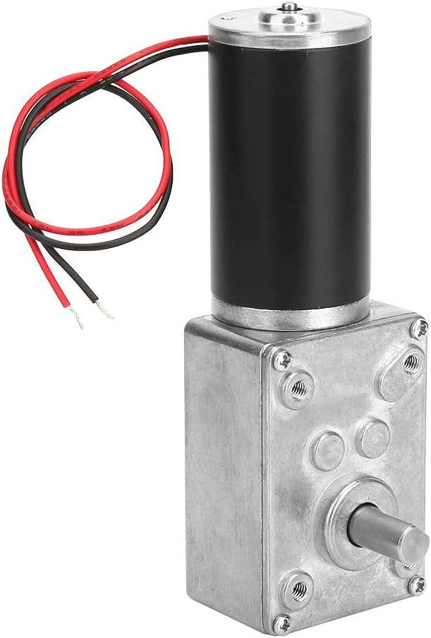 Reversible Gear Motor, DC 24V 8mm Shaft Gear Motor High Torsion Metal Reversible Electric Turbo Speed Reduction Motor for Curtain Machine Advertising Equipment Window Opener(30RPM)