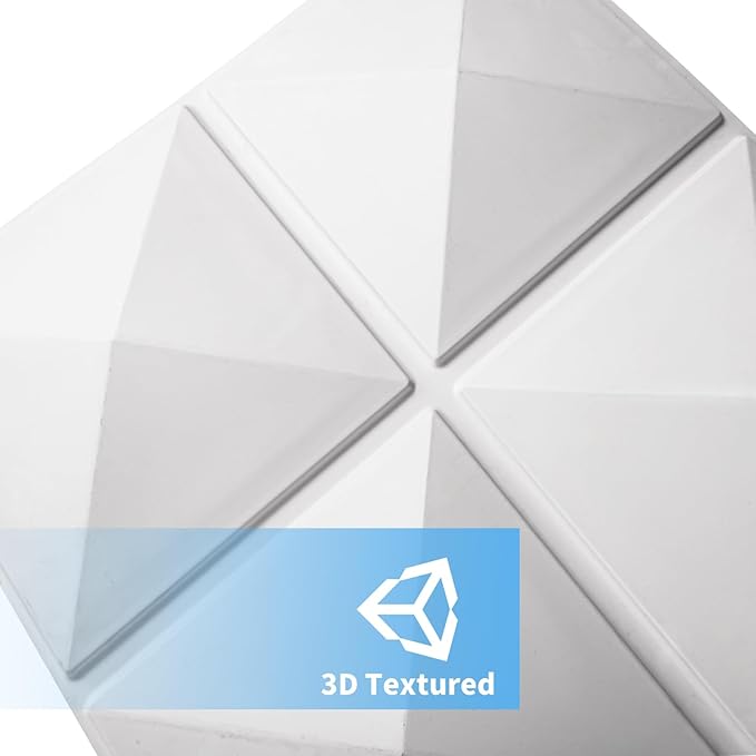 Art3d Decorative 3D Wall Panel, 32 Sq.FT PVC Interior Wall Decor for Living Room, Bedroom, Lobby, Office, Shopping Mall, White