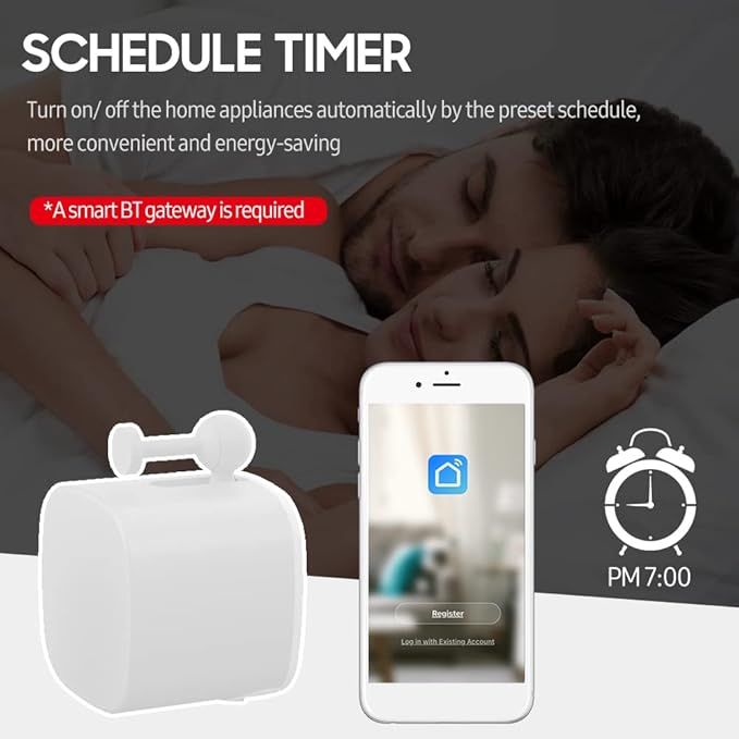 Irfora Mini BT Fingerbot Home Automation Controller APP Control Voice Control Schedule Timer Fingerbot Home Appliances Switch Pusher Smart Controller (BT Gateway Required)