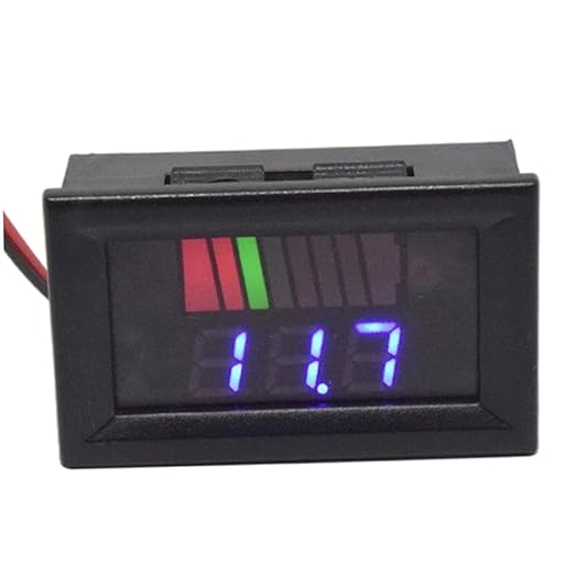 Battery Charge Level Indicator Car Battery Capacity Meter Tester Checker 12V-60V Blue Motorcycle Checker Auto Tester Fuel Gauge Indicator
