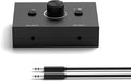 Dingsun 3.5mm Audio Switch, Stereo Audio Selector Box Passive Speaker Headphone Manual Selector with Volume Control (1 in-2 Out/ 2 in-1 Out)