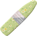 ZCFYGDX Fresh White Daisy Print Ironing Board Cover, Resist Scorching & Staining, Easy to Install Resistant Elastic Edges, 3 Nylon Buckle Straps Fasteners, Protective Scorch Cloth Covers Size-XL