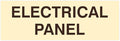 All Quality Basic Electrical Panel Sign - Fire Regulation Safety Compliance Sign - Ivory/Dark Brown - Medium (1 Pack)