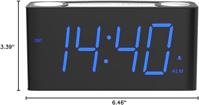 Digital Alarm Clock for Bedroom - 7 Color Night Light, USB and Type-C Charger,7.5" Large Number Screen & Dimmer,12/24H,Battery Backup,Easy Loud Electric Alarm Clock for Heavy Sleeper,Boy&Girl Kid Teen