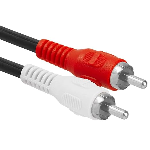 Cmple - [5 Pack 2 RCA Male to 1 RCA Female Stereo Audio Y-Cable, 2 RCA Plugs to 1 x RCA Jack Y-Adapter Subwoofer Cable