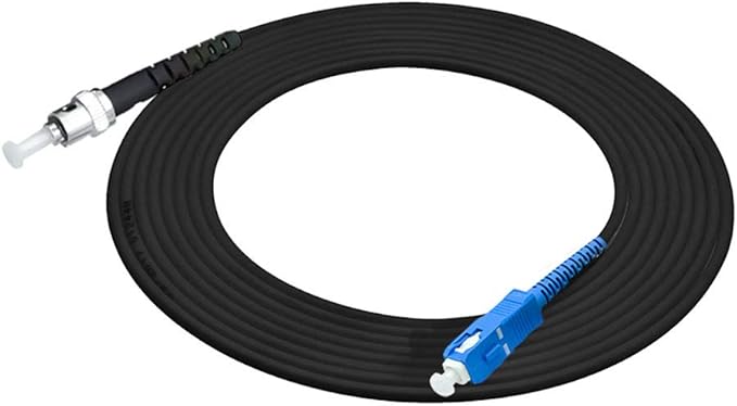Jeirdus 15M SC to ST Outdoor Armored Simplex 9/125 SM Fiber Optic Cable Jumper Optical Patch Cord Singlemode 15Meters 49ft SC-ST
