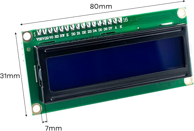 Hosyond 3pcs I2C IIC 1602 LCD Display Module 16x02 LCD Screen Module for Arduino Raspberry Pi