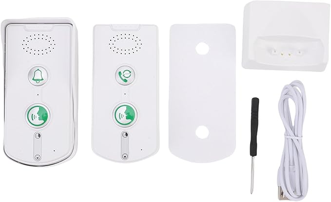 Heayzoki 2 Way Voice Intercom, IP54 Water Proof Wireless Intercomunicador with 5 Adjustable Volume Levels 1000mAh Battery, 1640ft Range Indoor Outdoor System for Home Office