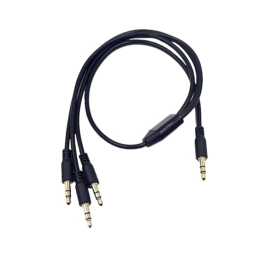 Kework 1.6ft 3.5mm Splitter Audio Cable, 1 Male to 3 Ways Male 1/8 Inch 3.5mm TRS Stereo Jack Headphones Splitter Adapter Y AUX Cable for Smartphones, Computers, MP3s, Earphones, Speakers