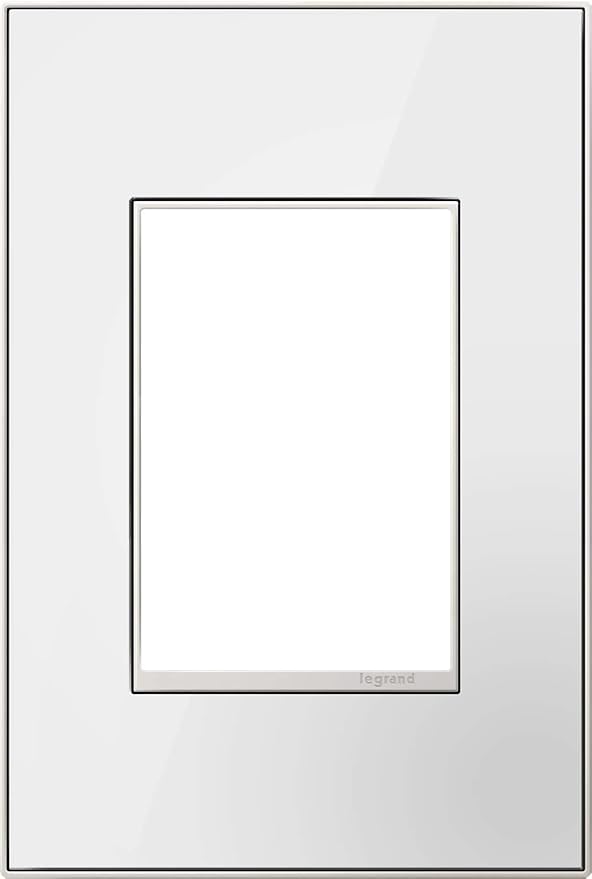 Legrand adorne 1-Gang + Wall Plate (1, Mirror White on White)