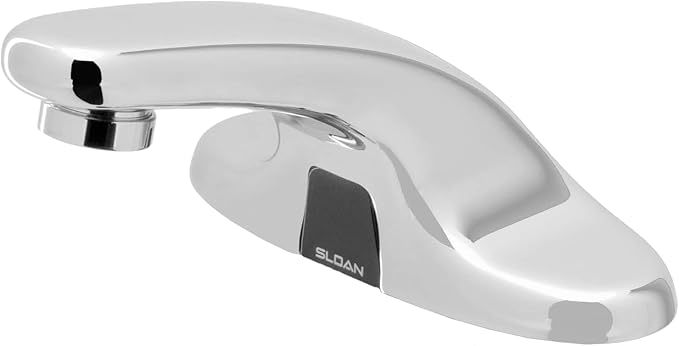 Sloan Optima ETF-600 Sensor Activated Touch-Free Faucet, Commercial Grade w/Quick Connect Fittings - 0.5 GPM Plug-in Adapter & Bluetooth Deck-Mounted Low Integrated Base Body, 3365330BT