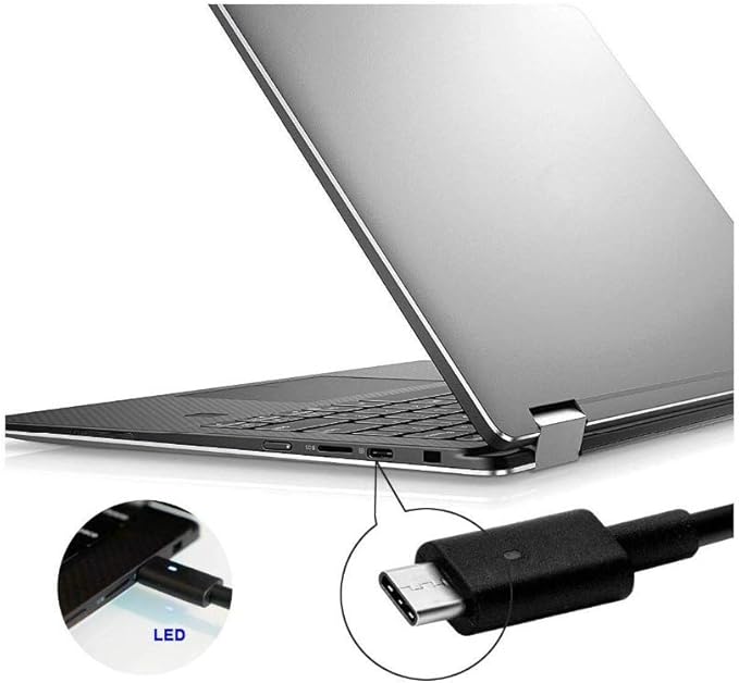 65W Type c USB c Ac Charger Compatible with Dell xps 13 9360 13 9365 2in1 13 9315 9320 5420 5290 5480 5491 5495 5520 5530 5580 5590 5591 7280 7290 Power Adapter Supply Cord