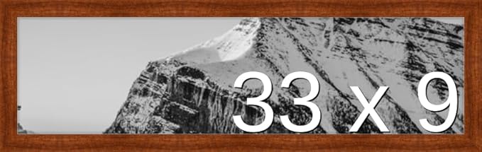 Frame It Easy 33 x 9 Russet Wood Frame (Derby)
