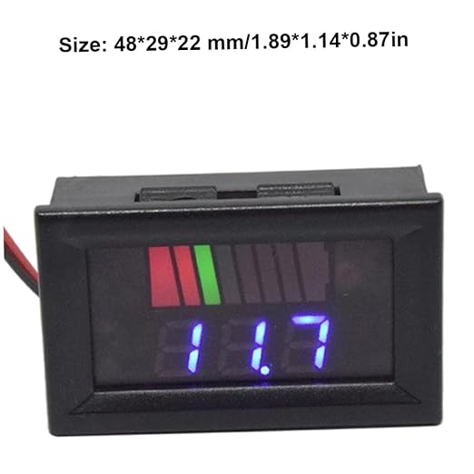 Battery Charge Level Indicator Universal Car Battery Capacity Meter Tester Checker 12V-60V Blue Car Tester Motorcycle Checker Capacity Meter