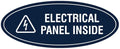 Signs ByLITA Oval Electrical Panel Inside Sign (Navy Blue/White) - Medium