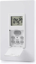 DEWENWILS Indoor in Wall Timer Switch for Light, Single-Pole,7 Day, 7 ON/Off Settings, DST RDM Mode, Programmable Digital Switch Timer for Lights, Fans, Motors, Neutral Wire Required, ETL Listed
