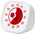 Visual Timer for Kids - 60 Minute Visual Kids Timer for Classroom Home Office, Countdown Timer for Cooking Teaching Working Meeting (White)