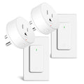 Wireless Wall Switch Remote Control Outlet,GreenCyle 2 Set Remote Control Outlets Plug Switches,15A/1500W,TUV List,No Wiring Needed,300ft RF Range,for Lamp,Fans,Household Appliances