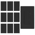 ELEGRP Dimmer Switch, Digital Dimmer Light Switch for LED Lights 150W, INC/HAL 450W, Single Pole LED Dimmer Switch, Needs Neutral Wire, Wall Plate Included, UL Listed, 10 Pack, Matte Black