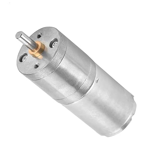25mm DC 12V 25GA 370 Low Speed Metal Gear Motor for Electronic Locks Robots Electric Curtains Doors Mixers Monitoring Equipment Pet Feeders High