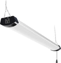 hykolity 4FT 120W LED Shop Light Linkable, 13000lm(400w Equivalent), 5000K Utility Shop Lights for Garages, Workshops, Basements, Hanging or FlushMount, with Power Cord and Pull Chain, ETL, Black