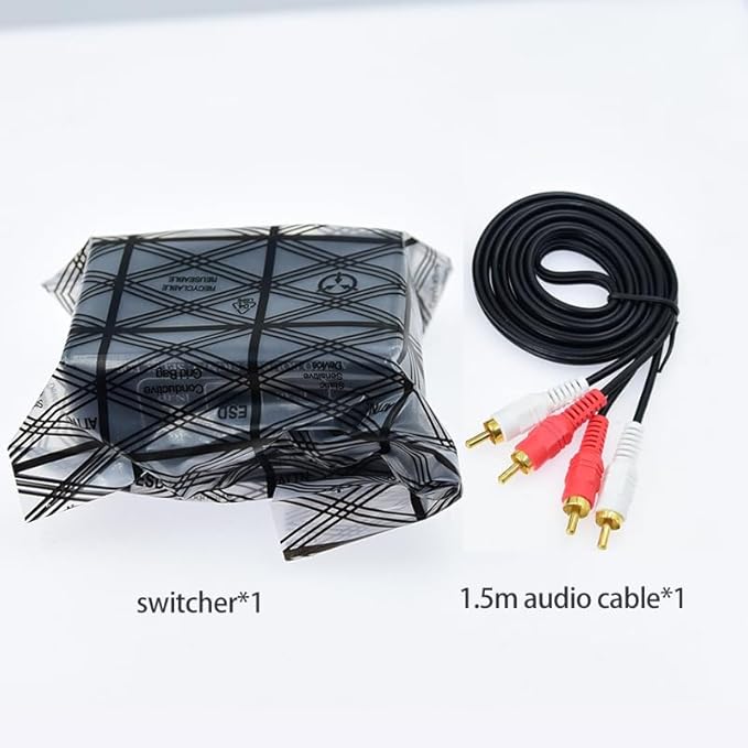 2 in 4 Out or 4 in 2 Out Audio Sound selector RCA Female Stereo Channel 2 Splitter switcher Box Switching No External Power No Noise