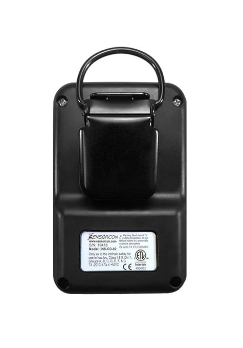 Sensorcon Industrial CO Carbon Monoxide Monitor with Visual, Audible and Vibrating Alerts, Waterproof