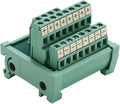 ANMBEST 2 in 8 Out Terminal Blocks Module, 25A DIN Rail and Panel Mounting Power Distribution Breakout Board for PLC Servo Power Amplifier