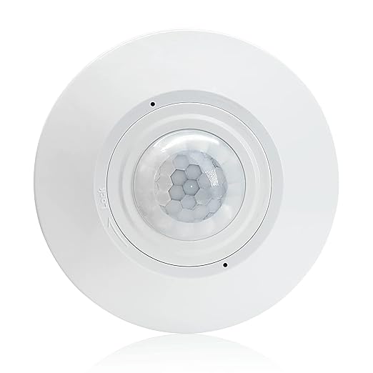 RAYZEEK Ceiling Mount Motion Sensor,360 Motion Sensor,110V-265V,1100W,Occupancy Sensor Switch for Ceiling, 8-12M High Sensitive Motion Sensor Light Switch,PC Fireproof(5A,Neutral Wire Required)