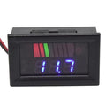 Battery Charge Level Indicator Car Battery Capacity Meter Tester Checker 12V-72V Blue Motorcycle Checker Auto Tester Fuel Gauge Indicator