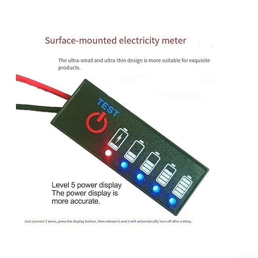 Compact 5S 18 5V 21V Battery Level Indicator with Ternary Lithium Display for Real Time Charge Monitoring on Lithium and Batteries