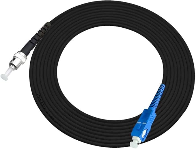 Jeirdus 20M SC to ST Outdoor Armored Simplex 9/125 SM Fiber Optic Cable Jumper Optical Patch Cord Singlemode 20Meters 65ft SC-ST
