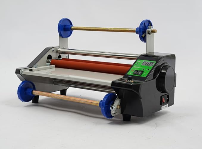 Pro Laminating Machine with Single & Double Sided Heating, 35cm Width & 0-200°C Temp Control for Documents, Photos, ID Cards
