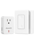 DEWENWILS Wireless Remote Wall Switch and Outlet, Plug in Remote Control Outlet Light Switch for Lamp, Fans, No Wiring, Expandable, 100ft RF Range, ETL Listed (2 Switches and 1 Receiver)