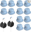 Magnetic Cord Organizer Holder, Upgrade Cord Holder for Nightstand, Adhesive Wire Cable Clips Management Kit for Phone Charger, Computer, Home, Office, Desk, Nightstand (Blue, 12 Packs)