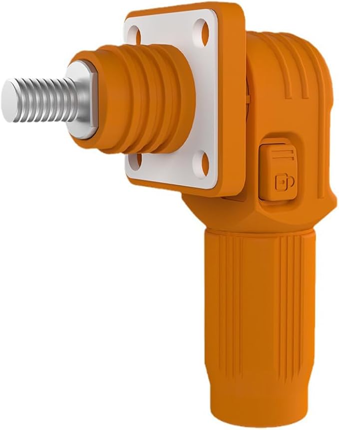 1 Set Battery Energy Storage Connector, Quick Plug Terminal High Current Connectors Right Angle Plug and Socket IP67 Waterproof Power Connector Stud Wiring Method 150A 35mm² (150A, Orange)