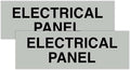 All Quality Basic Electrical Panel Sign - Fire Regulation Safety Compliance Sign - Lt Gray - Small (2 Pack)