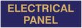 All Quality Basic Electrical Panel Sign - Fire Regulation Safety Compliance Sign - Blue/Gold - Large (1 Pack)