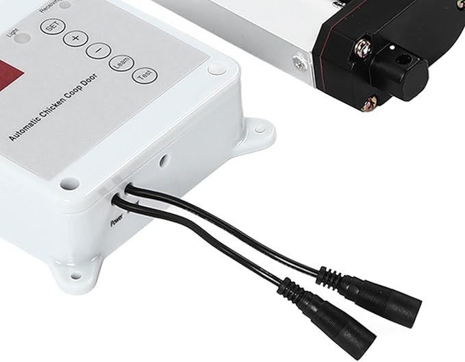 Cunyuer Automatic Chicken Coop Door Opener, Timing Photosensitive Remote Door Closer, Auto Chicken Cage Gate Opener Closer Remote Control Kit