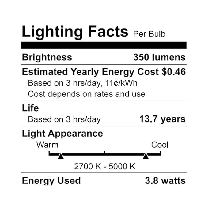 WiZ Connectd Clear 40W BA11 Tunable White Filament LED Smart Bulb - Pack of 6 - E12 - Indoor - Connects to Wi-Fi - Control with Voice or App - Matter Compatible
