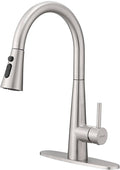 AIMADI Kitchen Faucet with Pull Down Sprayer – High Arc 360° Swivel Brushed Nickel Stainless Steel Kitchen Sink Faucet, 3-Mode Spray Head, Suitable for Farmhouse Modern Laundry Rv Bar