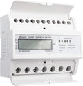 Tyenaza Energy Meter, Digital 3 Phase Energy Meter, LCD Display White ABS Housing 50Hz Electricity Usage Monitor 230 400V