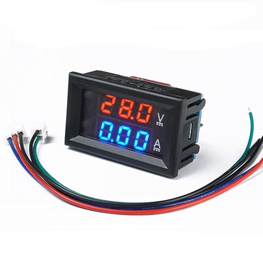 Taidacent Modbus RTU Power Monitor Energy Meter DC Voltage Current Meter Ammeter RS485 TTL Isolated 100V 5A 10A 50A 100A Dual LCD Display (100V5A_Modbus Protocol_485 Isolation)