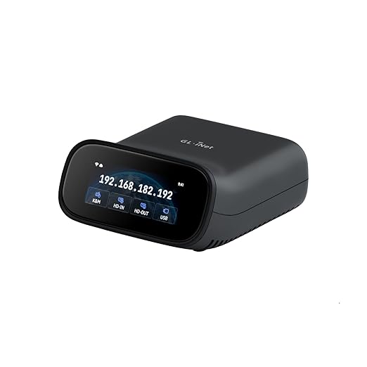 GL.iNet Comet Pro (GL-RM10) Remote KVM Over Wi-Fi, Dual Band Wi-Fi 6, 4K@30FPS Passthrough, Touchscreen, 32GB eMMC,Tailscale Support Remote Access for Disaster Recovery, Home Office, IT Professional