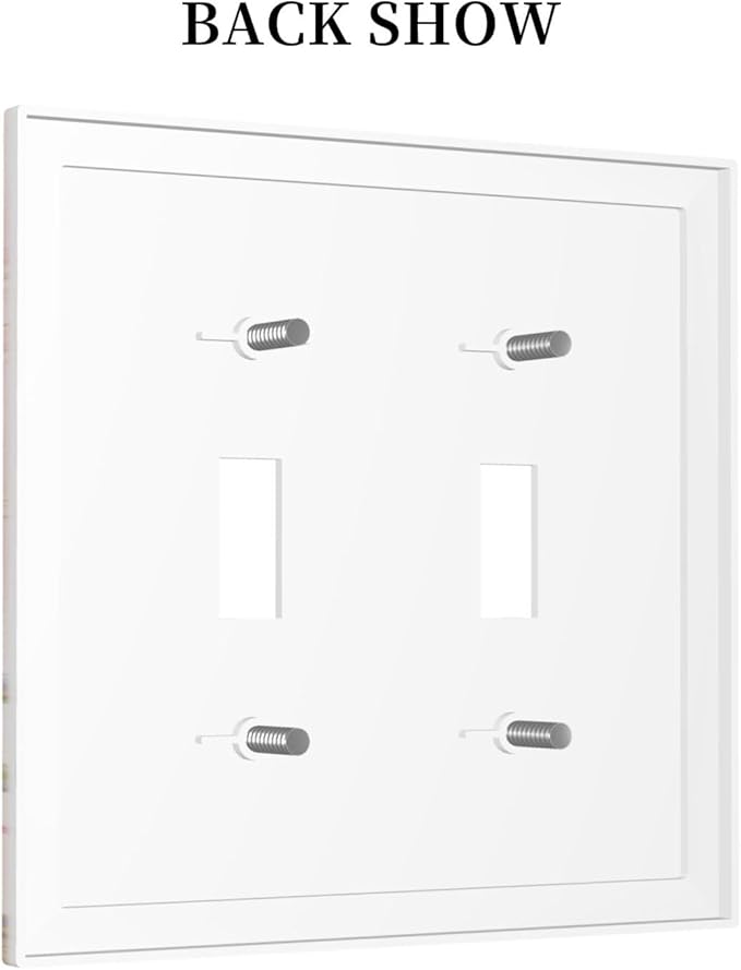 Bvtewkhz Floral Birds Morris 2 Gang Double Toggle Decorative Outlet Covers Light Switch Plate Electrical Receptacle Switchplate For Bathroom Kitchen Bedroom