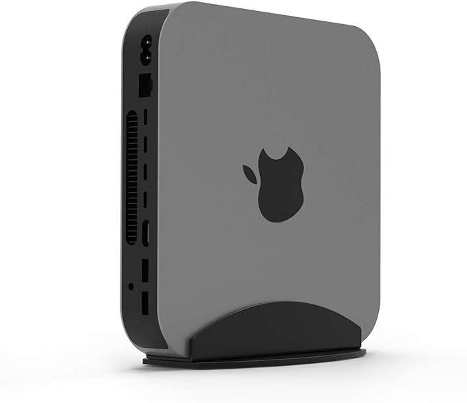 Bylitco Desktop Stand for Mac Mini 2010-2023,M1/M2,Vertical Holder,Perfect for Desk Organization and Heat Dissipation，Soft Cushioned Protection, Space-Saving Design- Black