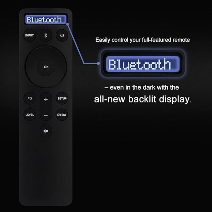 for Vizio Soundbars Bluetooth Backlit Display Remote Controller