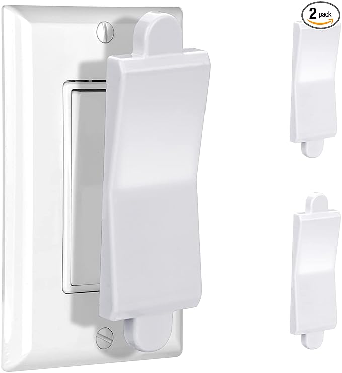 Magnetic Light Switch Guard Cover, Light Switch Guard, Light Switch Blocker, Light Switch Lock, Switch Cover Guard, Child Proof Light Switch Cover Guard (White,2 Piece)